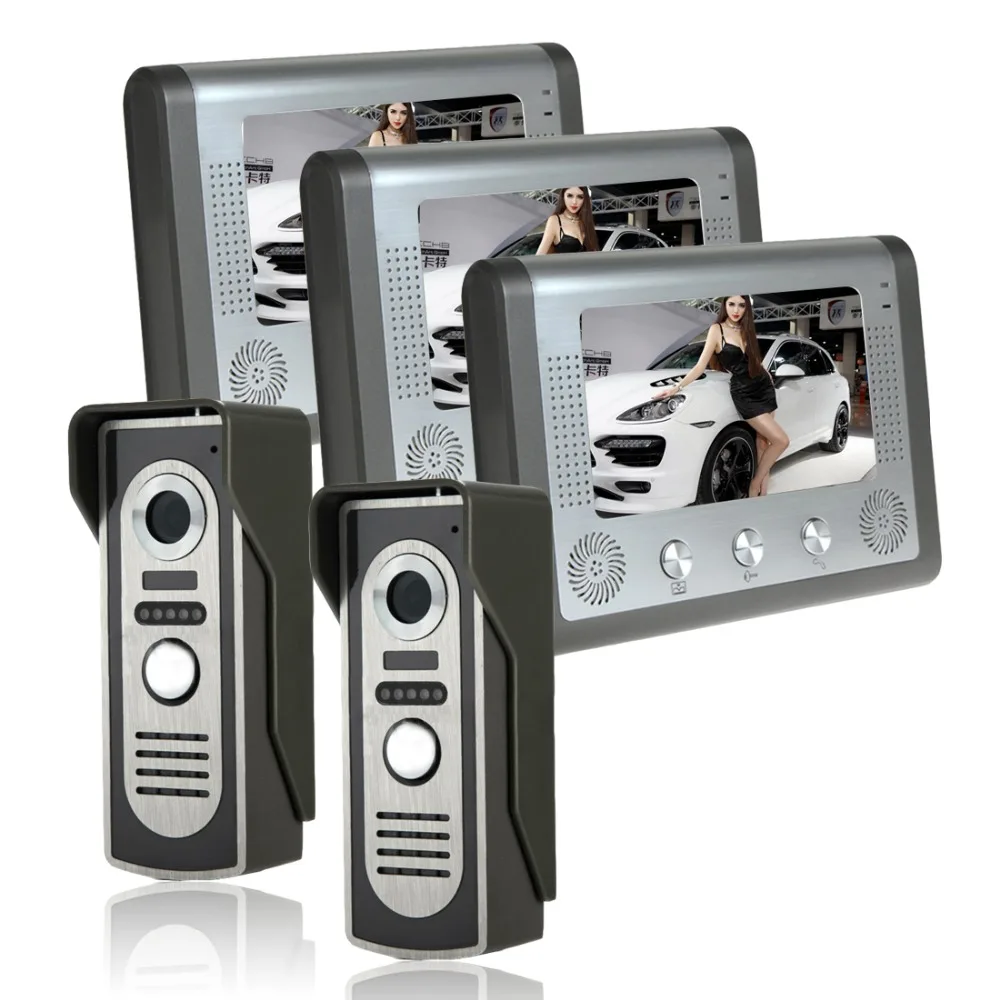 Дверной Звонок домофона комплект безопасности дома 7 &quotTFT ЖК дисплей экран