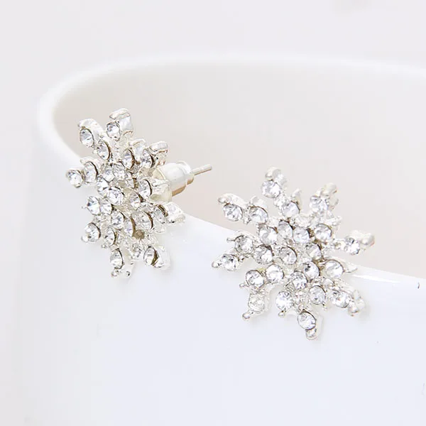 Модные женские Кристаллы Стразы Снежинка звезда свадебные изысканные ювелирные