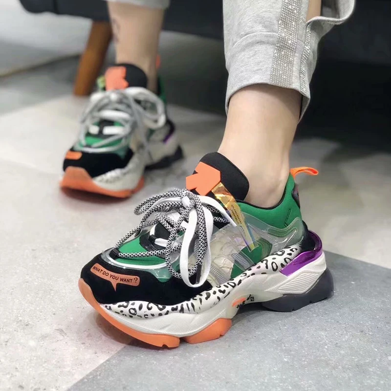 Повседневная обувь; женские кроссовки на платформе из натуральной кожи; zapatos de mujer; модный бренд; chaussures femme; женская обувь, увеличивающая рост