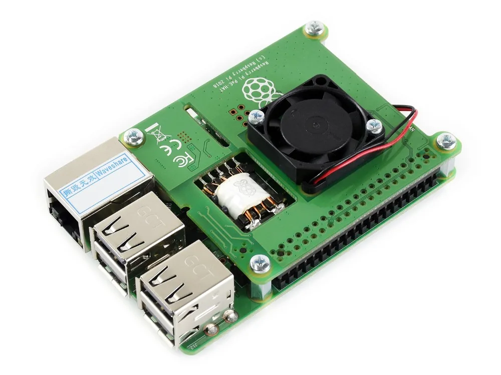 Официальная крышка Raspberry Pi Power Over Ethernet для 3B +/4B требуется источник питания