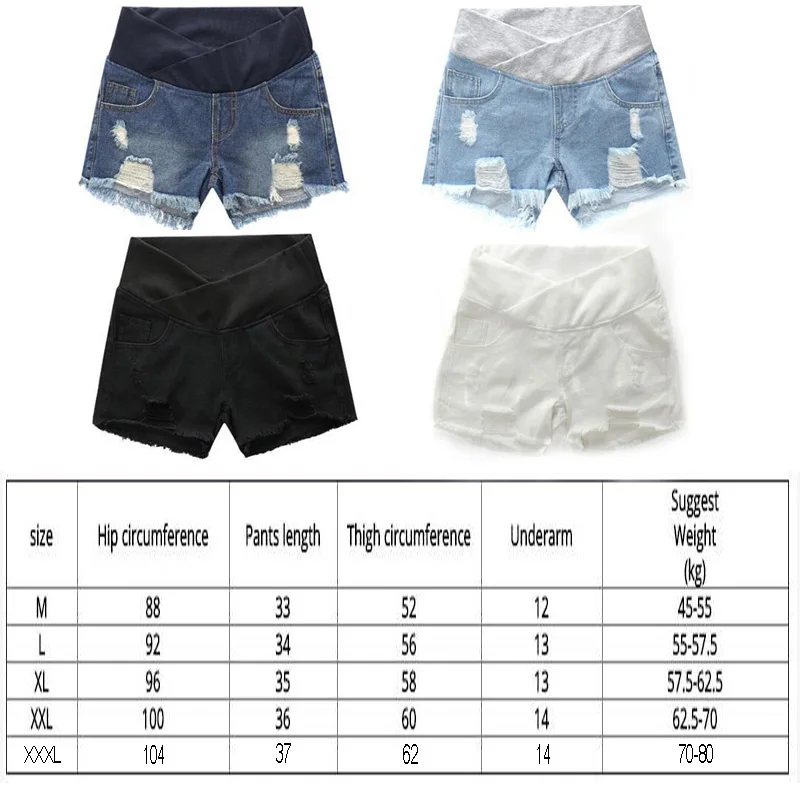 Летние женские шорты для беременных джинсовые с заниженной талией|Шорты| |