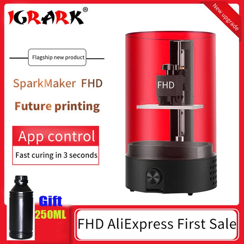 Обновление Sparkmaker 3d принтер рекламный светильник отверждения 110*61,8*125 мм объем сборки Sla Lcd/dlp 3d принтер УФ Смола 3d принтер