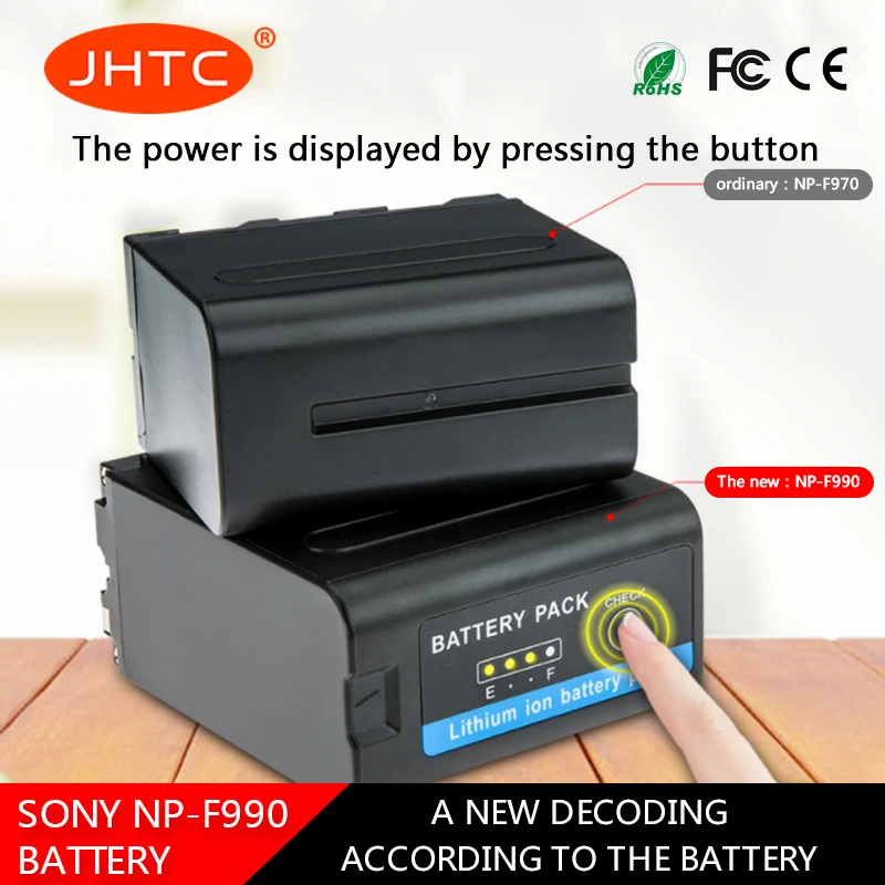 JHTC 3 шт. NP F990 8800 мА/ч Камера Батарея для Sony видеокамера HXR MC1500C NEX EA50 DSR PD198P HVR Z7C NX3 5