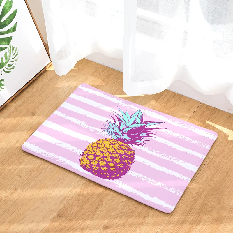 Cross-border law Laiwu 3d printing carpet pineapple bedroom home living room carpet cartoon printing mats mats custom