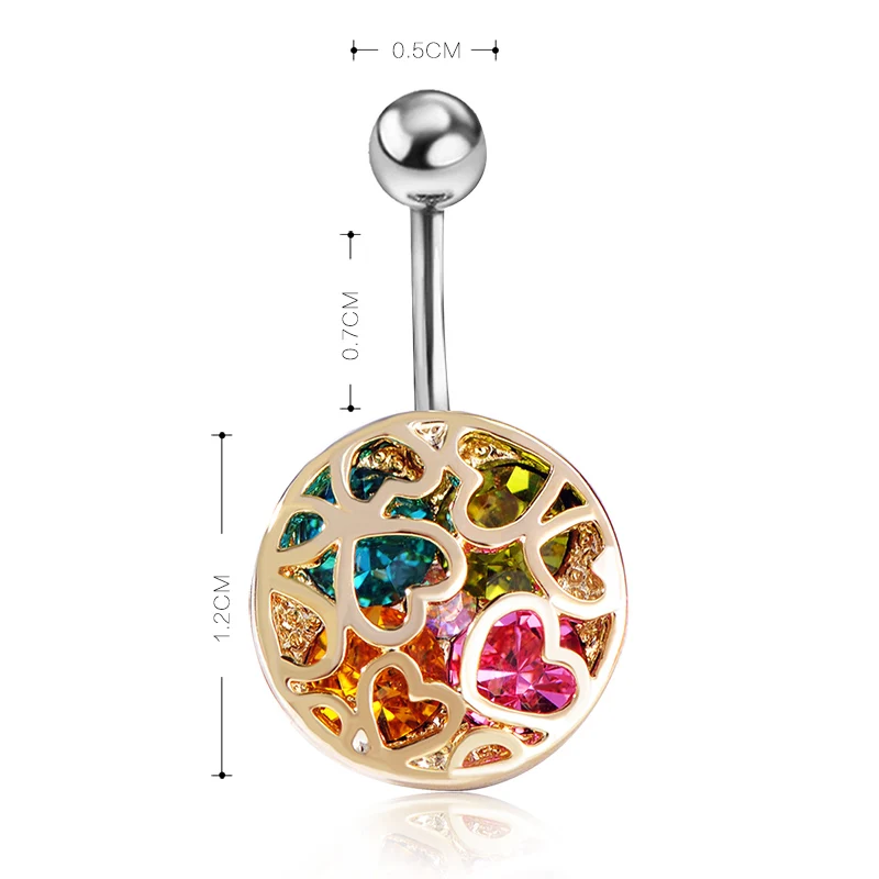 Модное корейское кольцо Стразы для пирсинга спиральное пупка женские ювелирные