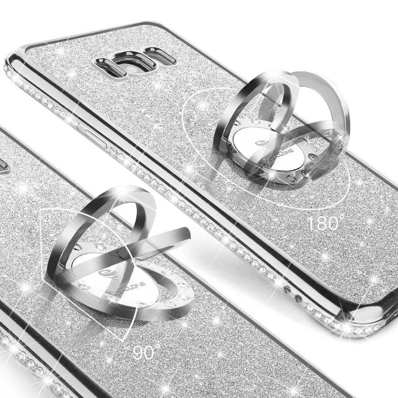 AKASO Роскошные со стразами с украшениями под бриллианты чехол для samsung Galaxy S8