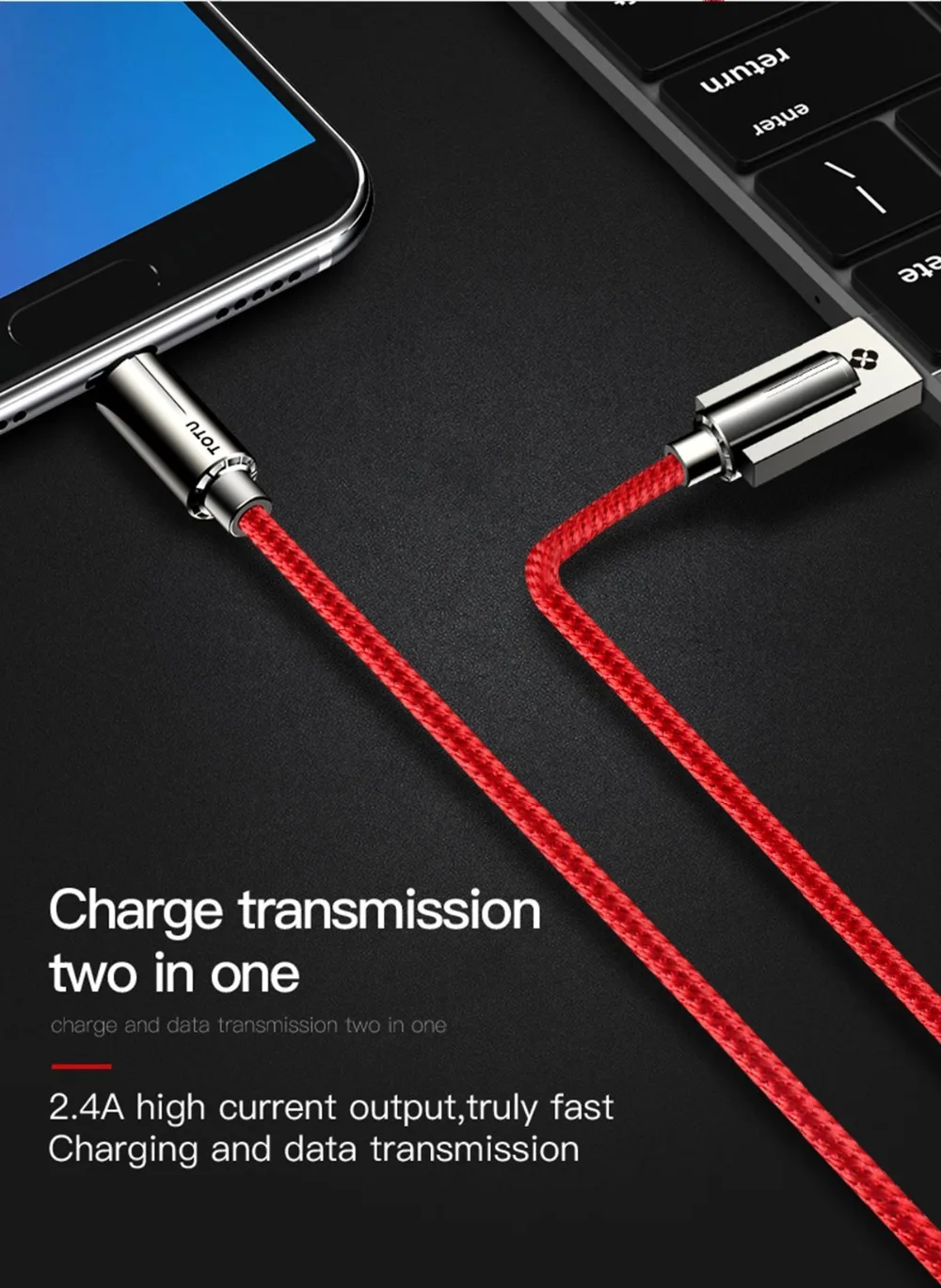 TOTU usb type-C кабель для samsung Note 9 8 Plus type-C USB-C кабель для передачи данных Быстрая зарядка зарядное устройство провода линии кабели для huawei Xiaomi