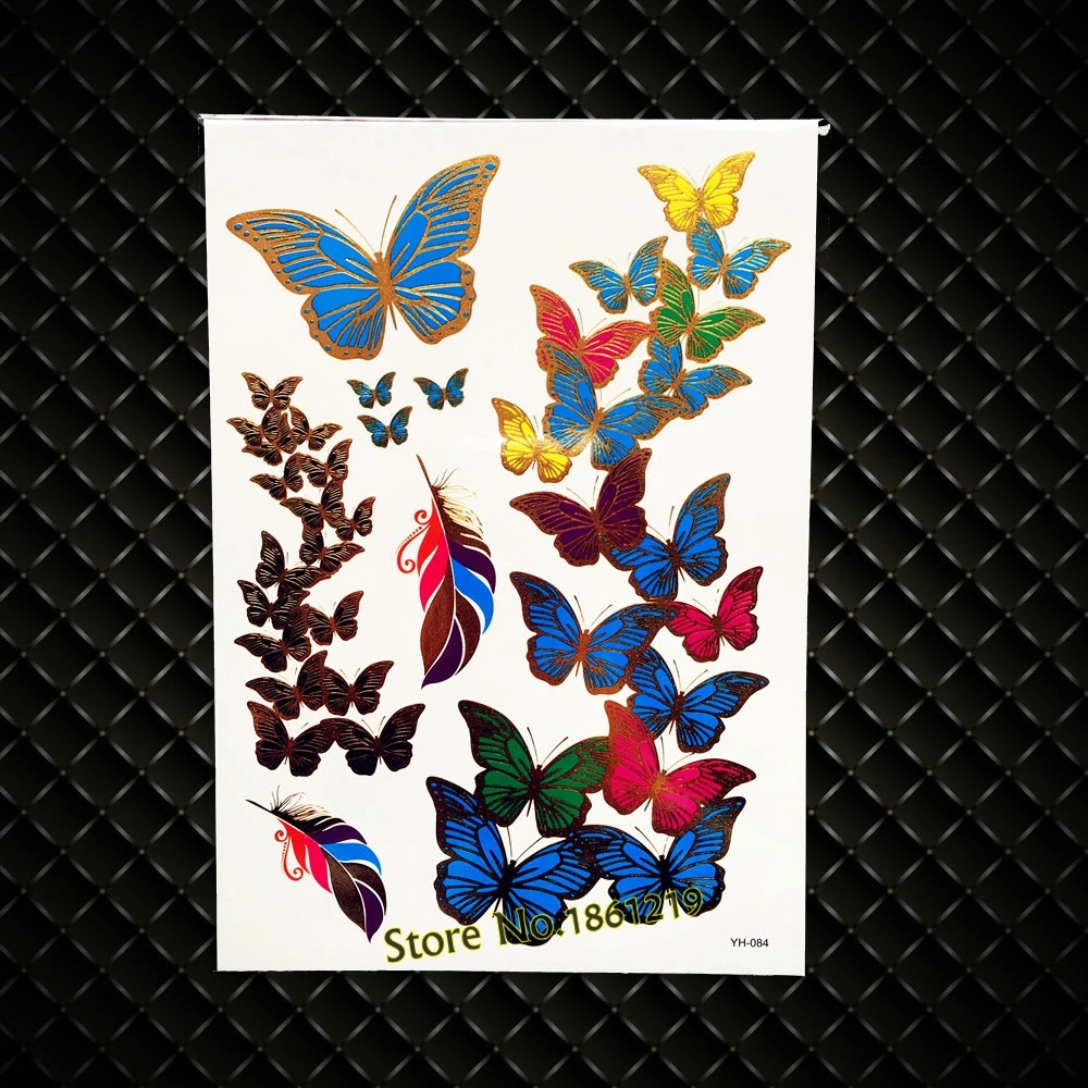 25 стилей летняя Водонепроницаемая Золотая Татуировка Flash ананас кокосовое