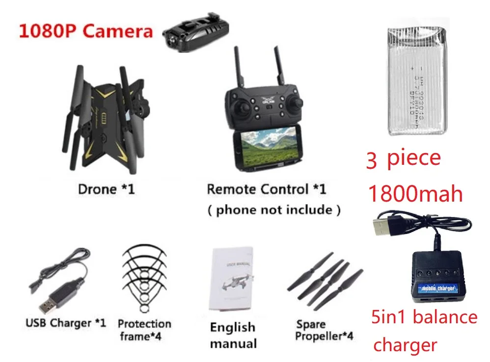 1080P Camera KY601s Дроны с камерой HD 1080 P складной Квадрокоптер WiFi FPV живой Вертолет Hover Dron Com камера 20 минут Летающий гоночный Дрон - Цвет: 1080P Camera