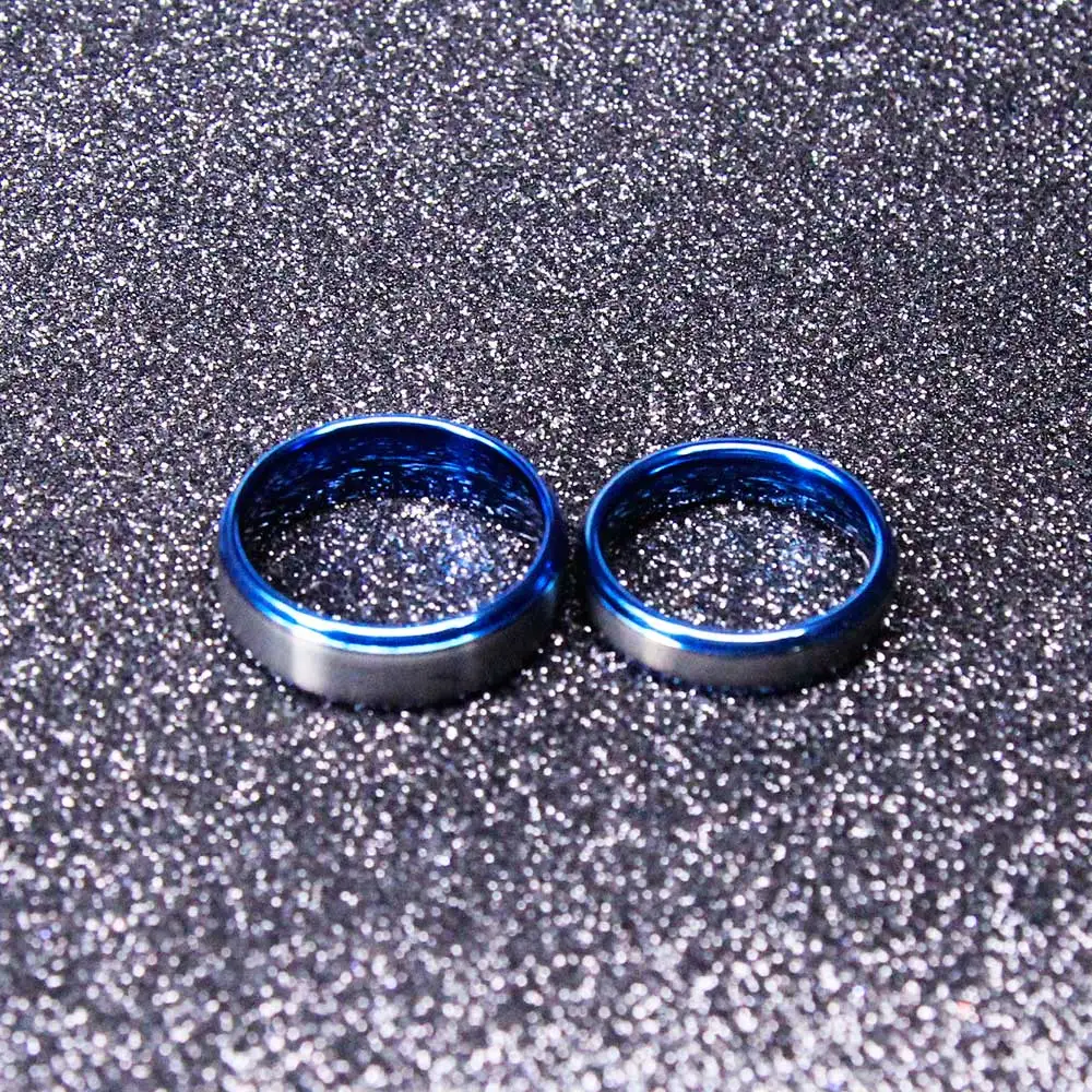 6 мм 8 синий матовый вольфрамовый Карбид стильный свадебный браслет обручальное
