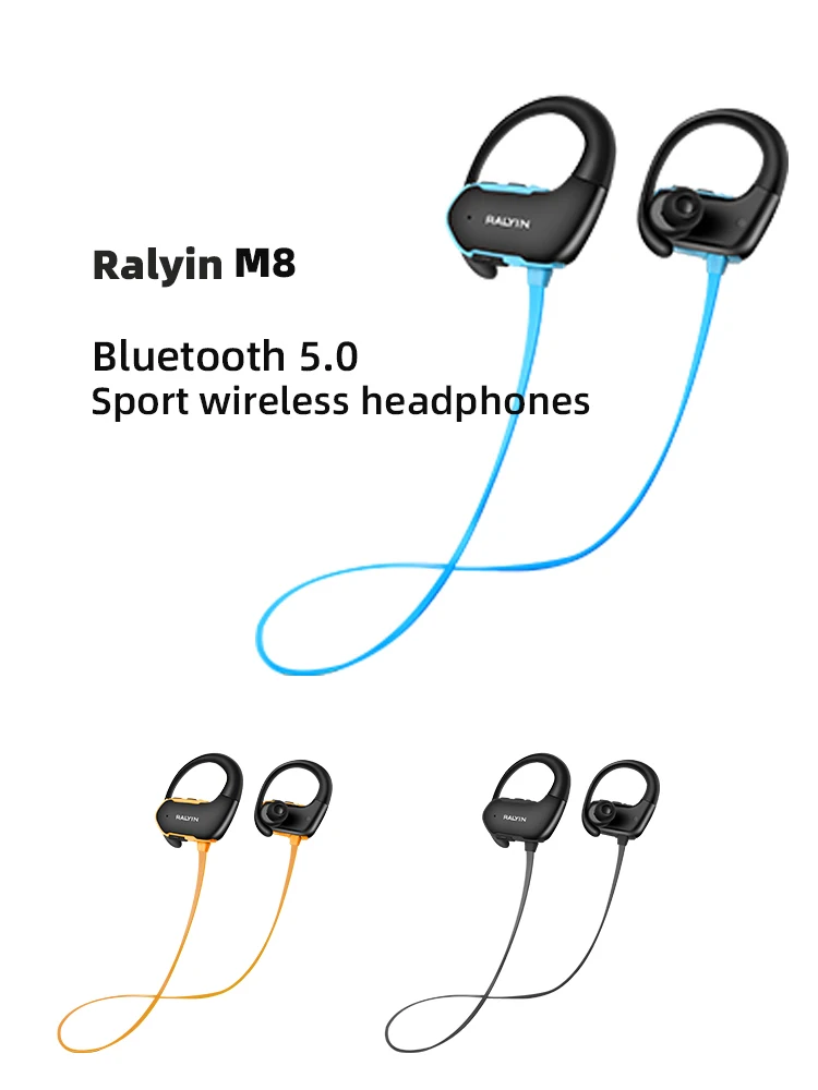 Ralyin M8 bluetooth 5,0 наушники IPX7 водонепроницаемые спортивные беспроводные наушники 8 часов воспроизведения auriculares bluetooth inalambrico