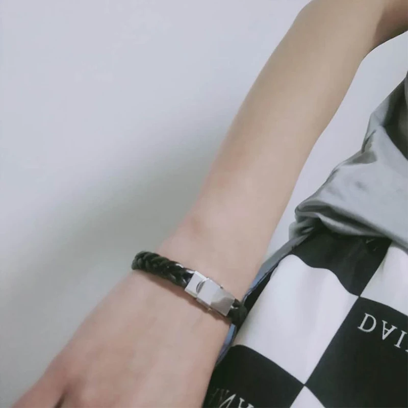 Мужские многослойные кожаные браслеты с пятиконечной звездой из нержавеющей