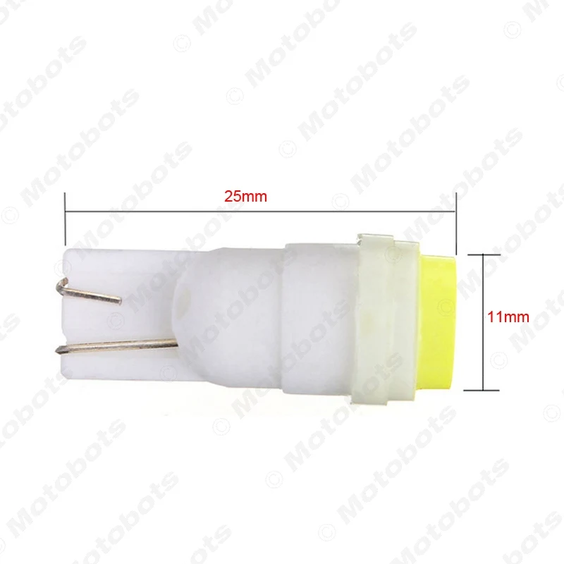 

FEELDO 5Pcs White DC12V T10 194 W5W COB Ceramic Shell 1.5W Car Interior LED Light Wedge Side Light Bulb Door Light #AM4621