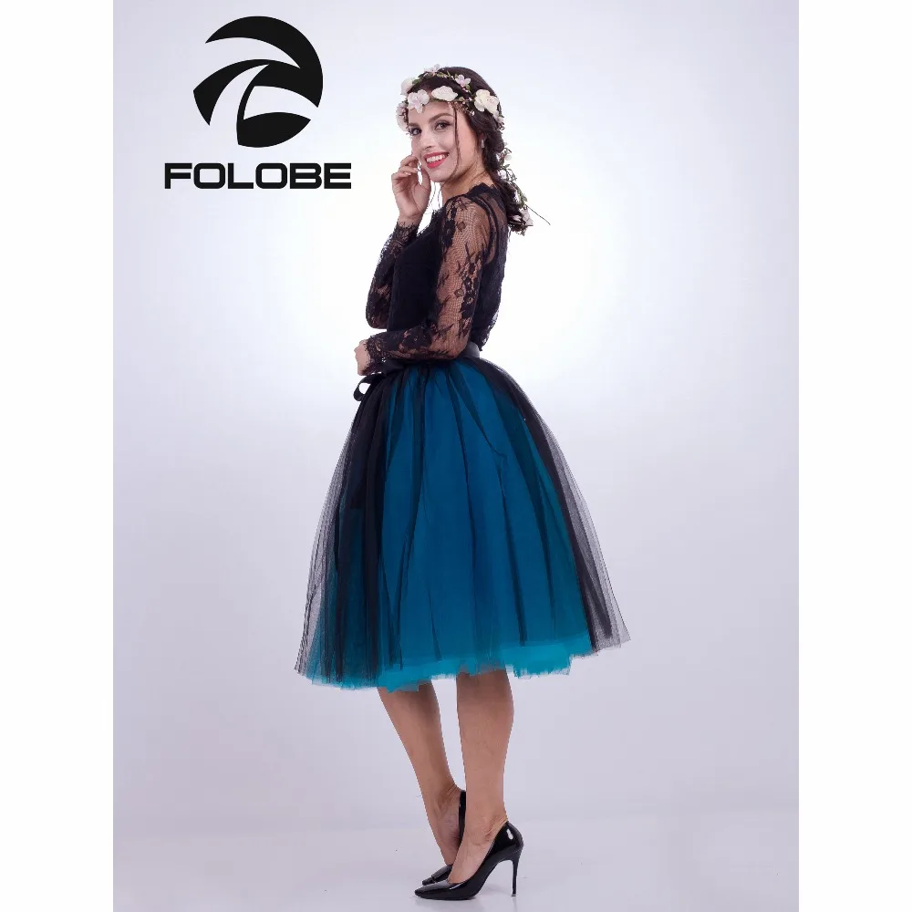 FOLOBE 7 стилей 65 см длинное бальное платье юбка-пачка из тюля Женская