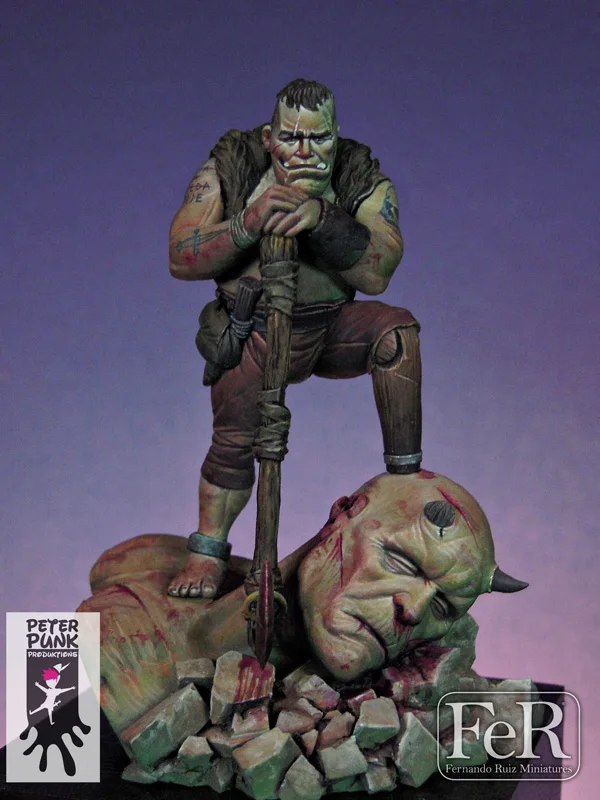 

54mm Resin kit Science fiction orcs big day