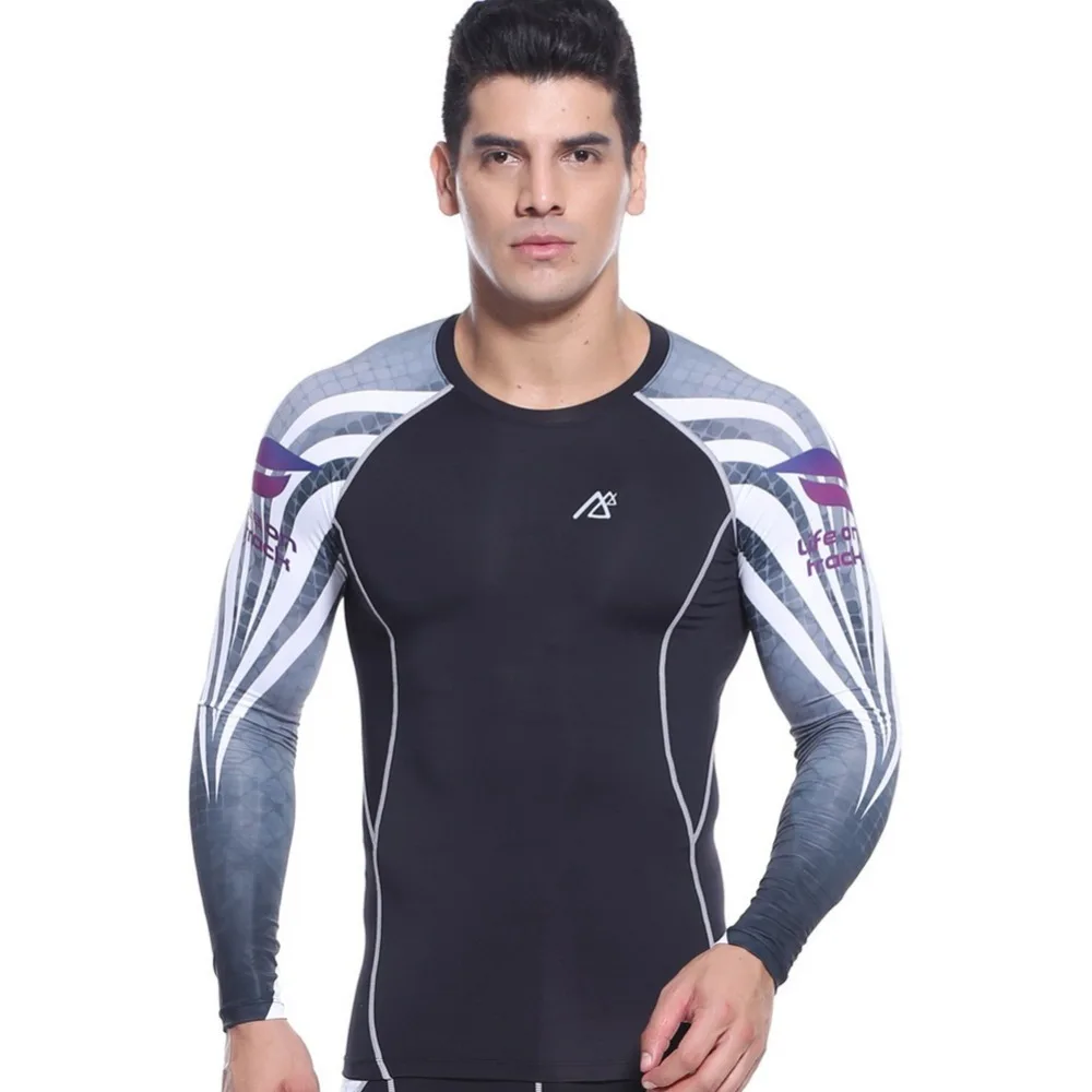 Мужские футболки с длинным рукавом для фитнеса и тренировок быстросохнущие