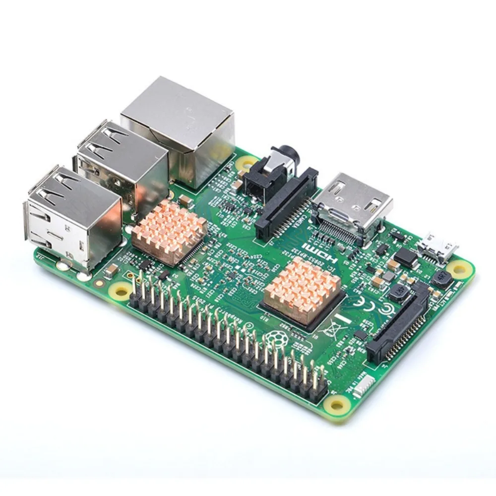 Для Raspberry Pi 3 Model B радиатора (2 шт. Чистая медь + 1 алюминиевый радиатор) Охлаждение