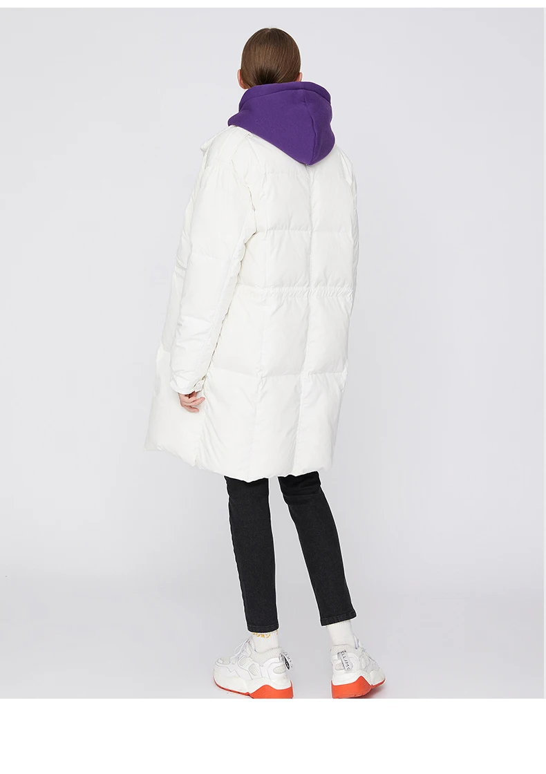 Toyouth Women Duck Down Winter Coat Warm Puffer Coat Ladies Down Filled Coat Thickening Mujer Snow Casual Outerwear