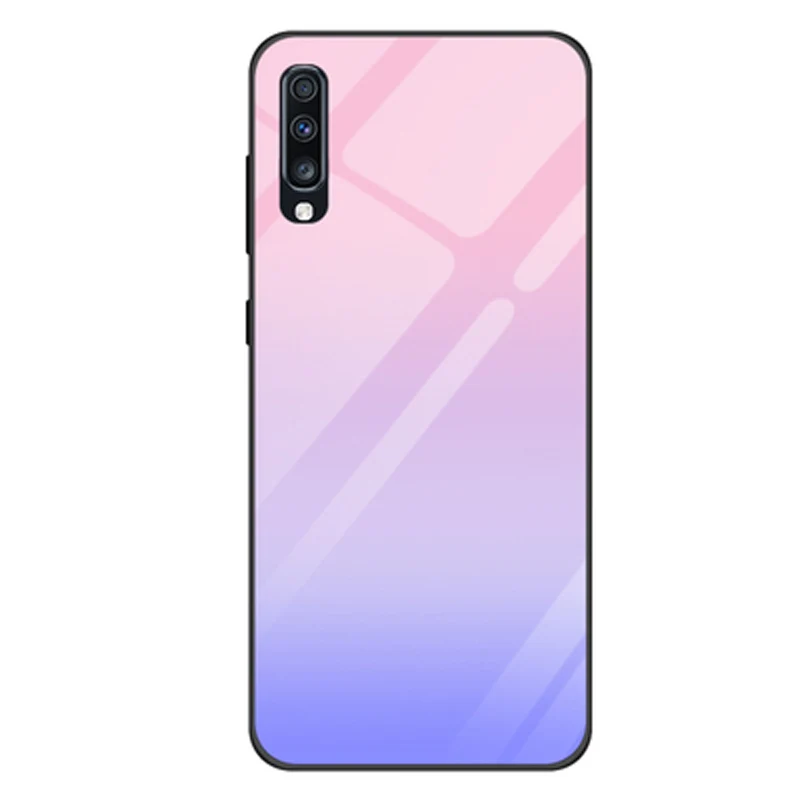 Для samsung A50 чехол A505 6," закаленное стекло силикон TPU рамка стекло жесткая задняя крышка для Galaxy A50 оболочка A505F чехол для телефона s