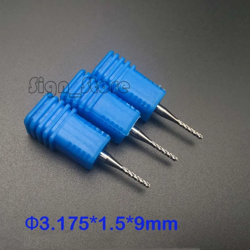 5 шт. 1 мм * 9 карбидная Концевая фреза гравировальное долото вращающиеся заусенцы