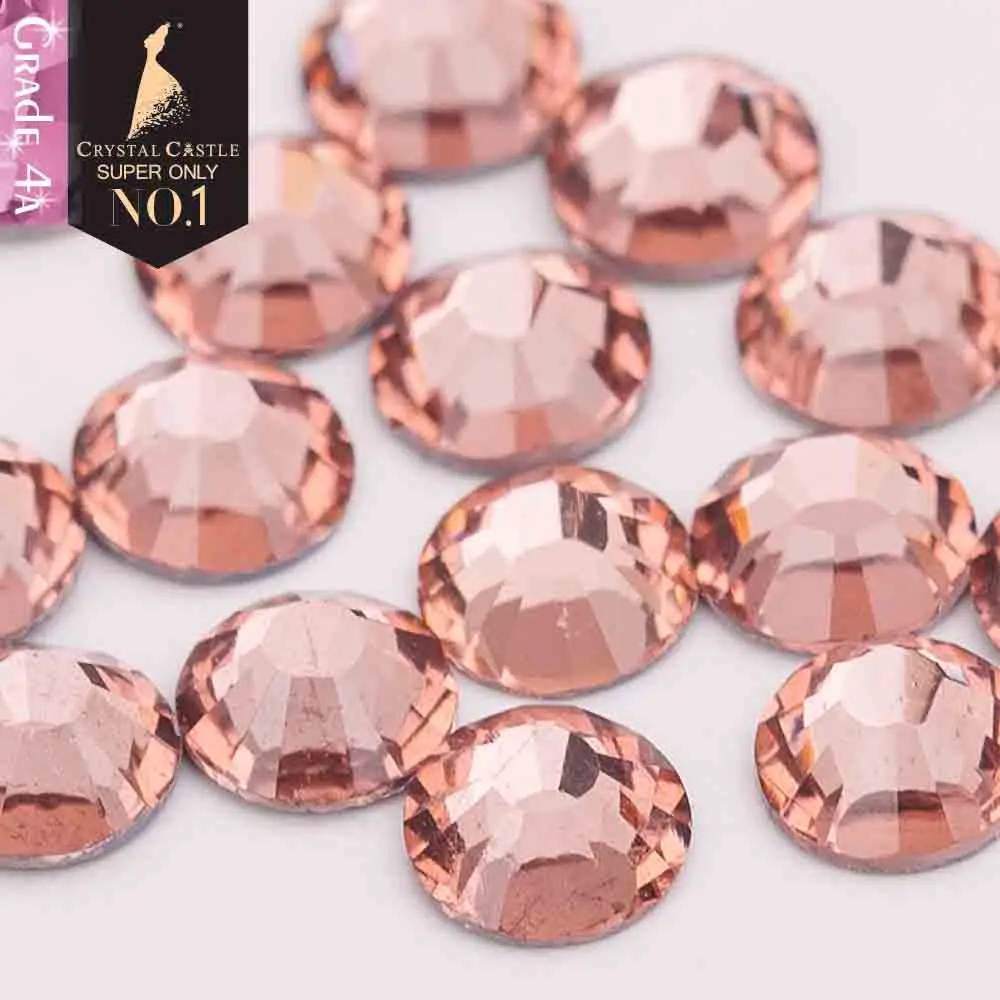 Кристаллический замок 4 а искусственный Персик без горячей фиксации кристалл