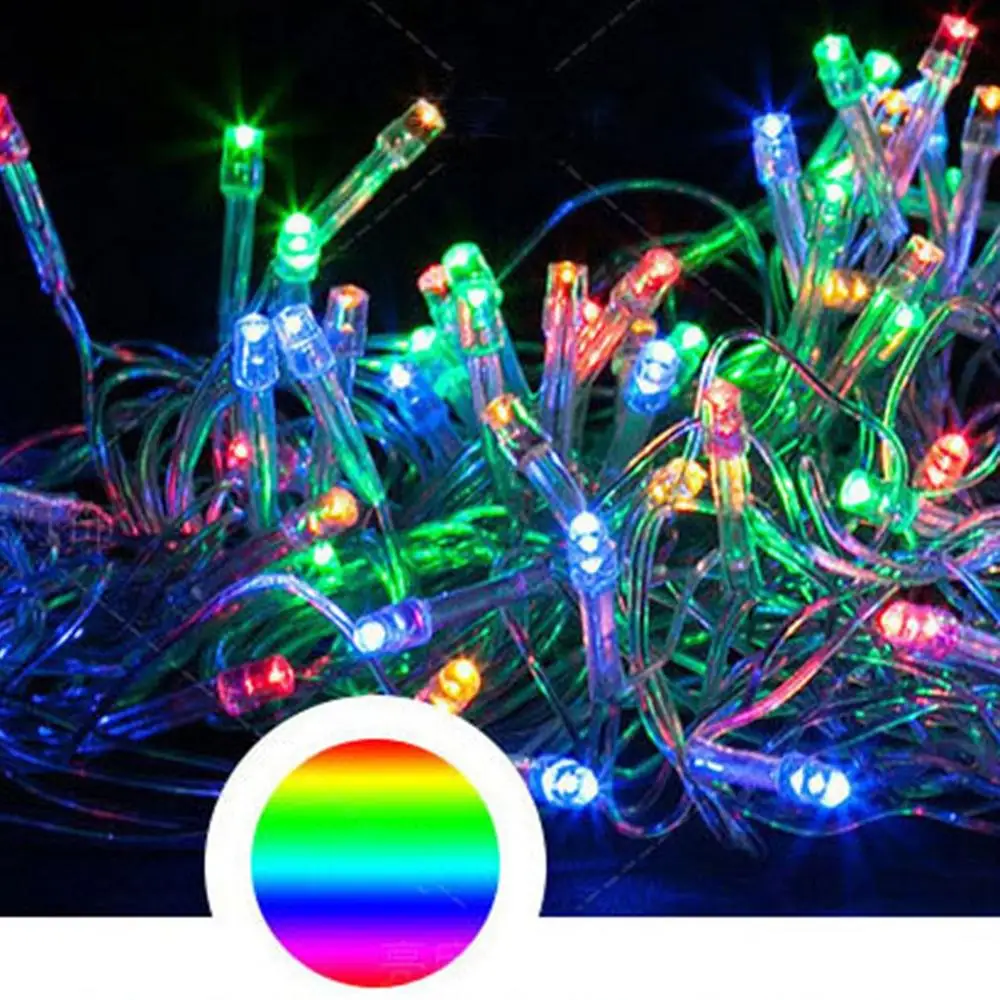 changeable 10 м 100 светодиодный s RGB светодиодный струнный Сказочный светильник светодиодный струнный светильник s Рождественская гирлянда вечерние свадебные украшения Рождественский светильник с европейской вилкой распродажа - Испускаемый цвет: changeable