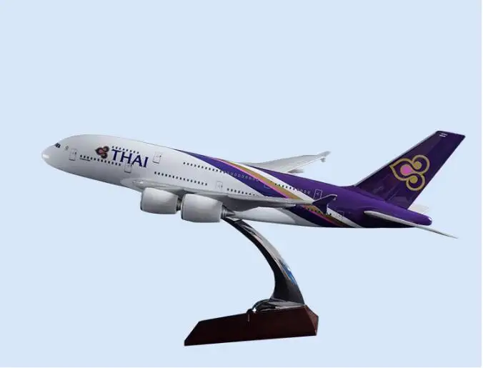 45 см смолы Singapore/Таиланд Airl Аэробус A380 модели самолета самолетостроение Стенд