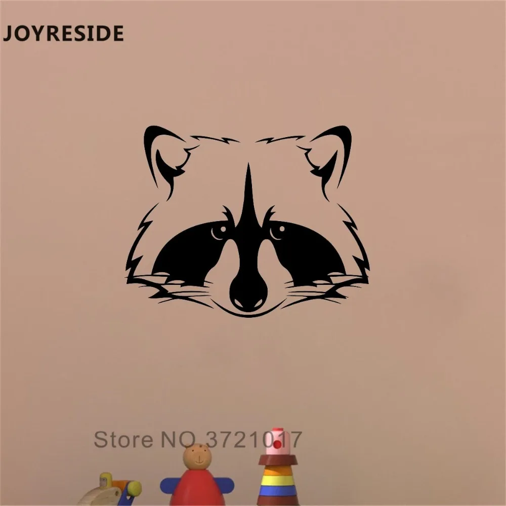 Настенная Наклейка в виде головы енота аниме|Наклейки на стену| |