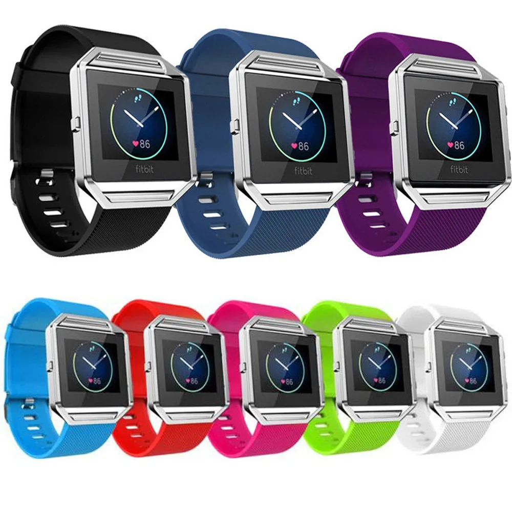 Ремешок для часов из силикагеля мягкий ремешок браслет Fitbit Blaze сменный