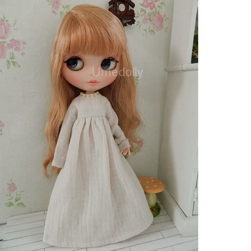 1 шт. 1/6 длинное однотонное платье для куклы Blyth Licca кукла Azone аксессуары одежды |