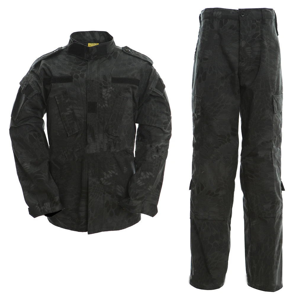 Night Python Camo Мультикам Униформа Змеиный камуфляж тактика костюм Джунгли Змеиный узор Камуфляж наборы Охота Рыбалка Пейнтбол BF1 - Цвет: Night Python Camo