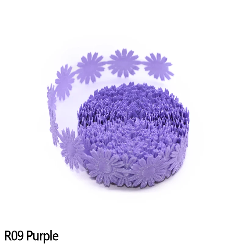 Purple 18 мм кружевная лента DIY цветочная лента с тиснением Свадебные украшения Аксессуары для шитья одежды кружевная обрезная лента свадебные поделки - Цвет: Purple