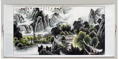 4 Китайская живопись каллиграфия и живопись/Пейзаж/гостиная живопись/удача фэн шуй видео-huixiange - Цвет: 4