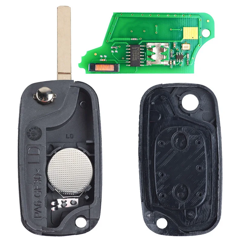 Ключ KEYECU 434 МГц PCF7961 флип чип 2/3 осветительная кнопка для Renault Clio 3 Megane Scenic флуенс