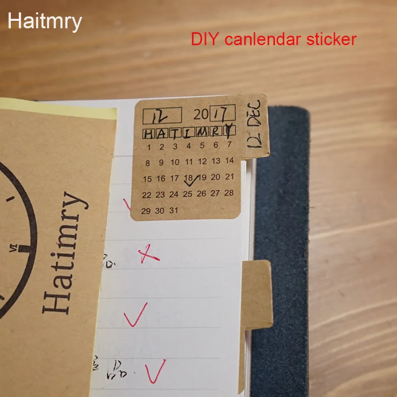 Hatimry 2 шт./компл. DIY Календари Индекс стикер милые Kawaii украшают наклейки 2018 для
