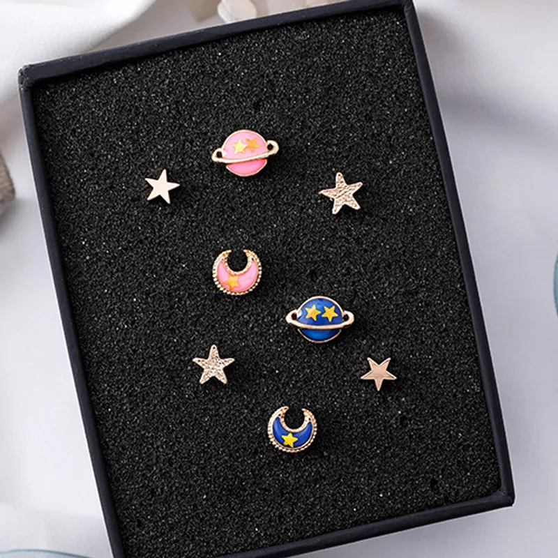 4 шт./лот милые мини серьги-гвоздики для женщин и девочек очаровательные