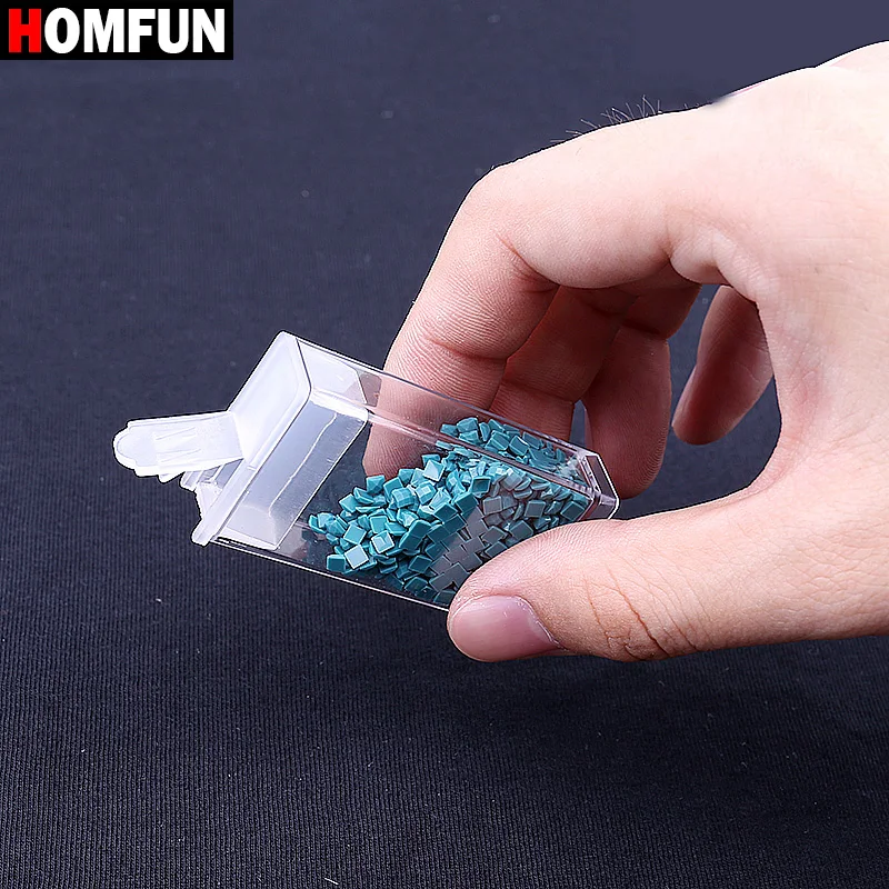 HOMFUN Diamond embroidery diamond painting tool! 64 lattice transparent plastic storage box Grid jewelry Drill Storage Box | Дом и сад
