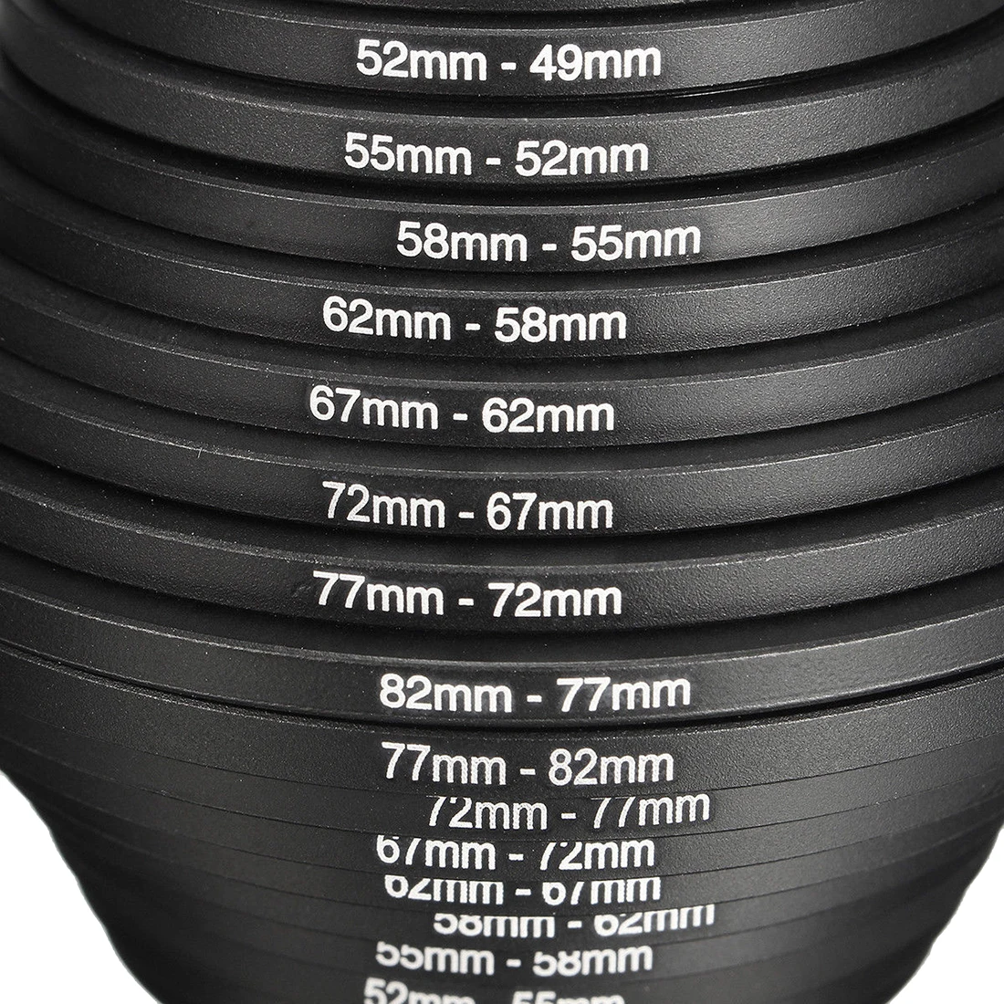 18pcs camera lens filter ring adapter step up down ring adapter 37 82mm set for canon nikon all camera dslr free global shipping