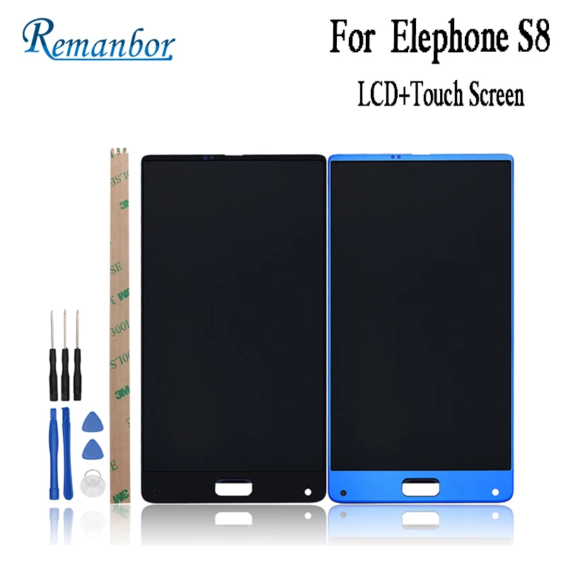 Remanbor для Elephone S8 ЖК-дисплей Дисплей и Сенсорный экран сборки ремонт Запчасти