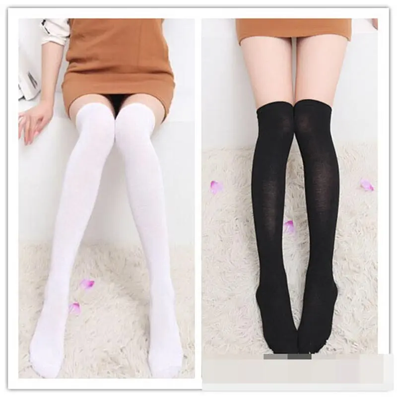Школа чулок Новинка одноцветное Цвет длинные женские формирование высокого