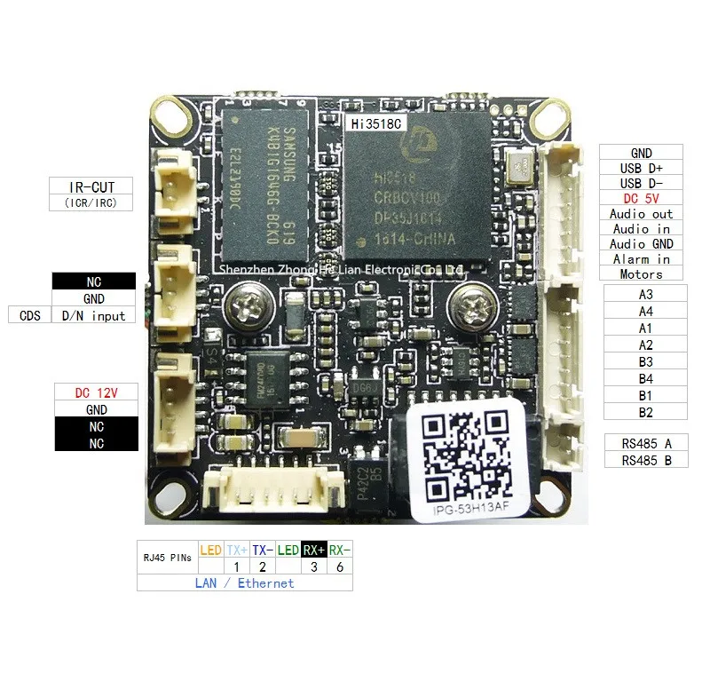 Оригинальный XM 960 P AR0130 + Hi3518C H.264 CCTV сетевая камера безопасности IP Камера модуль 1 3