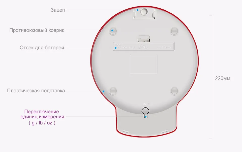 GASON C4 весы кухонные электронные 3000г/0.1г