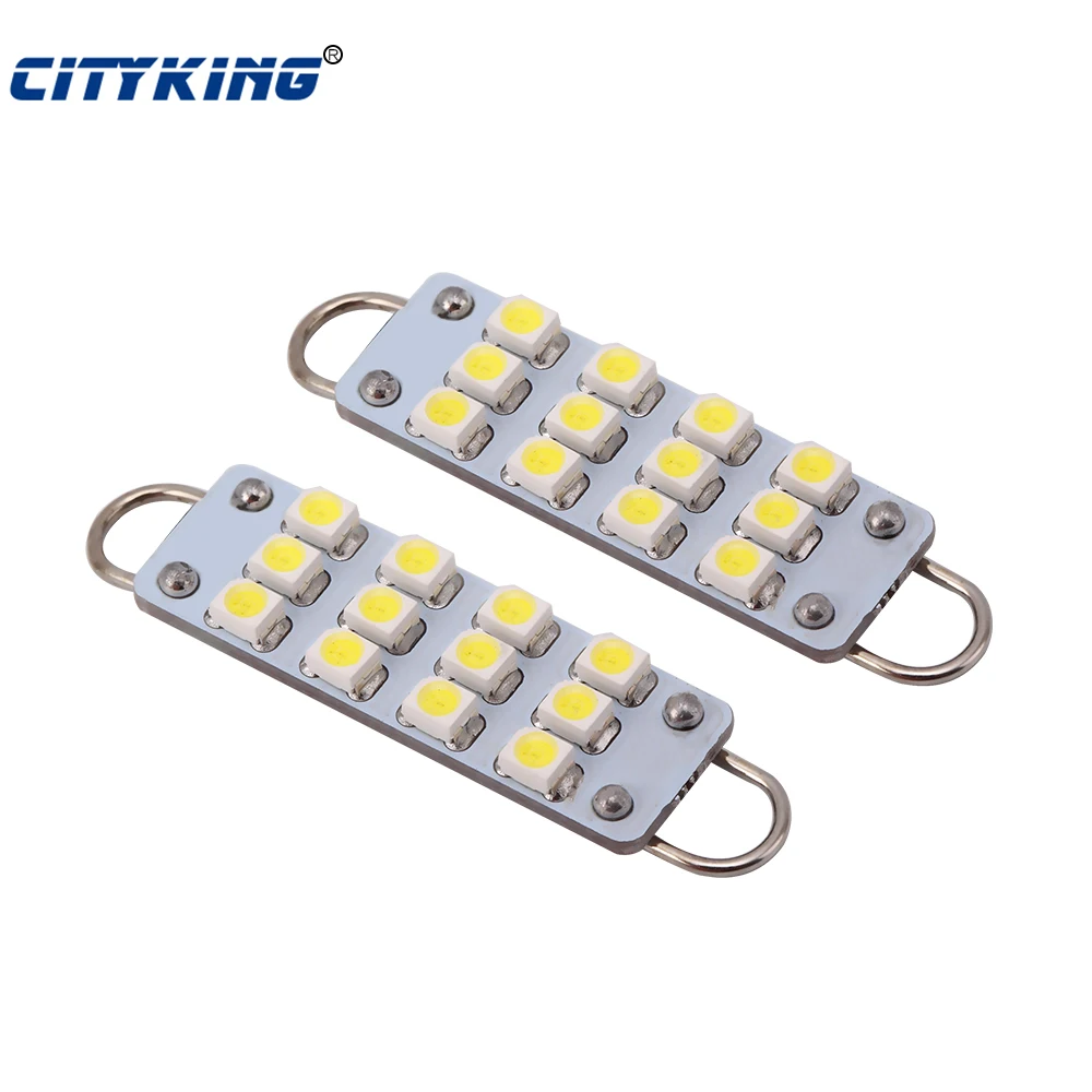 2 шт./лот автомобильная светодиодная гирлянда 44 мм 12SMD 1210 внутренняя купольная
