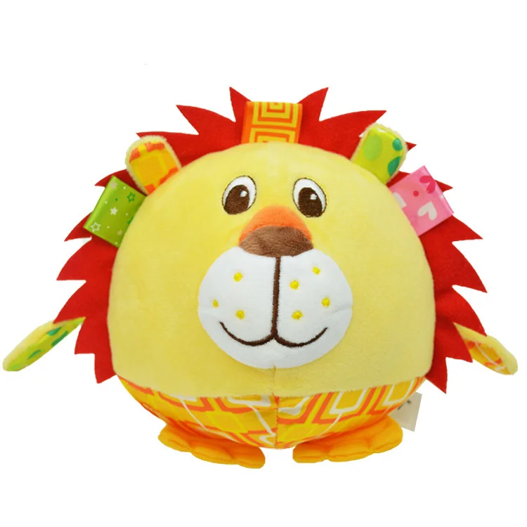 Baby Early Education Toy Stuffed Plush Animal Design Hand Grasp Ball With Rattles Bell | Детская одежда и обувь