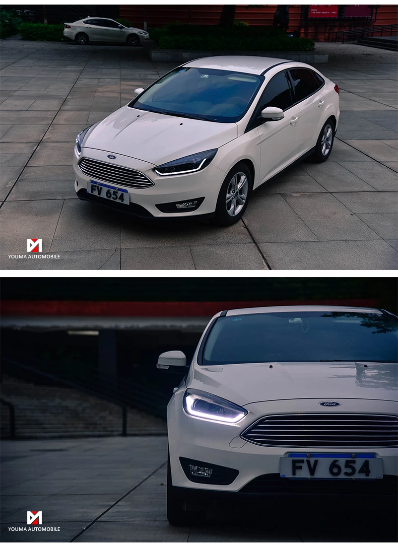 Чехол для автомобиля для Ford Focus головной светильник s светодиодный головной светильник DRL светодиодный объектив фары HID Xenon светильник поворота светильник для бега