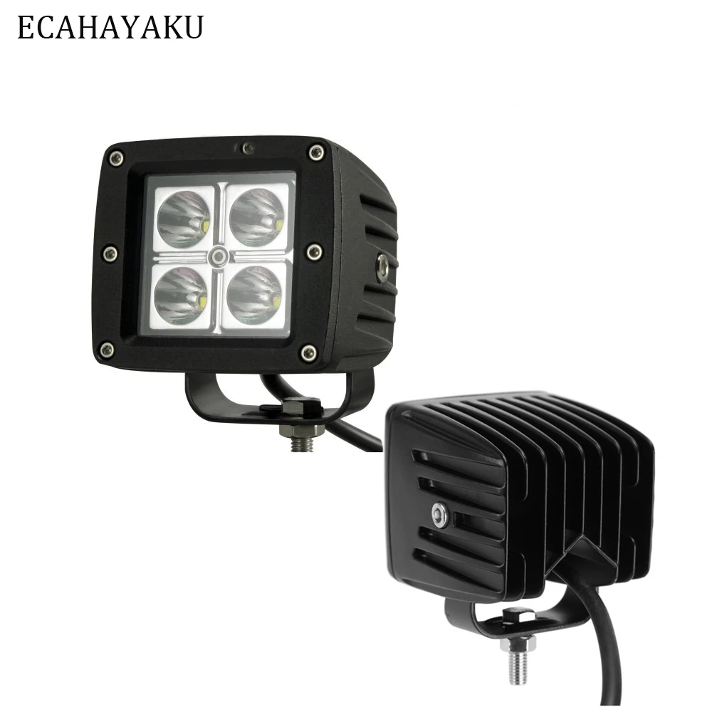 ECAHAYAKU 2 шт. 12 Вт светодиодный рабочий свет Трактор Лодка внедорожный 4WD 4x4 грузовик вагон внедорожник ATV UTE Yacht 12 В 24 В дальнего света противотуманная фара