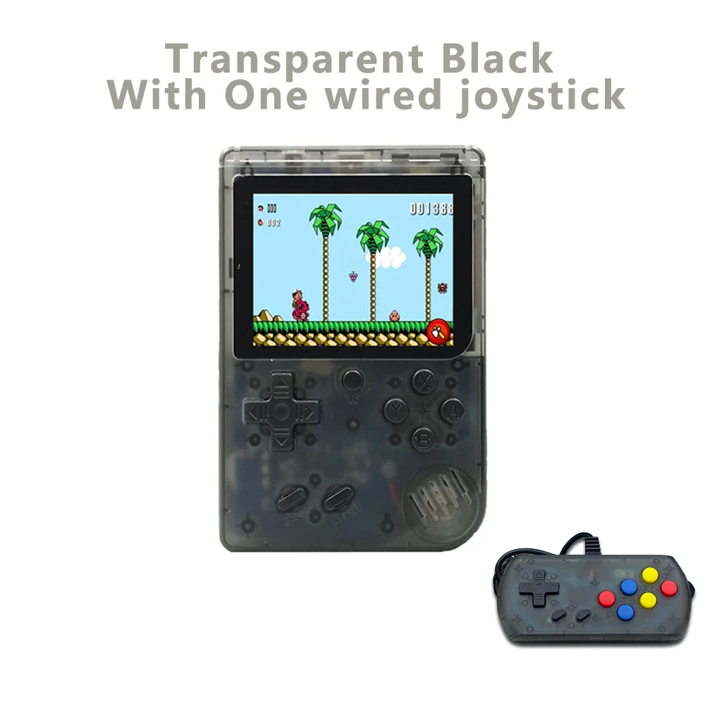 T Black with gamepad Детская игровая мини-консоль, портативная игровая ретро-консоль RETRO-FC 07 с 3.0-дюймовым экраном, черно-белая 8-битная графика - Цвет: T Black with gamepad