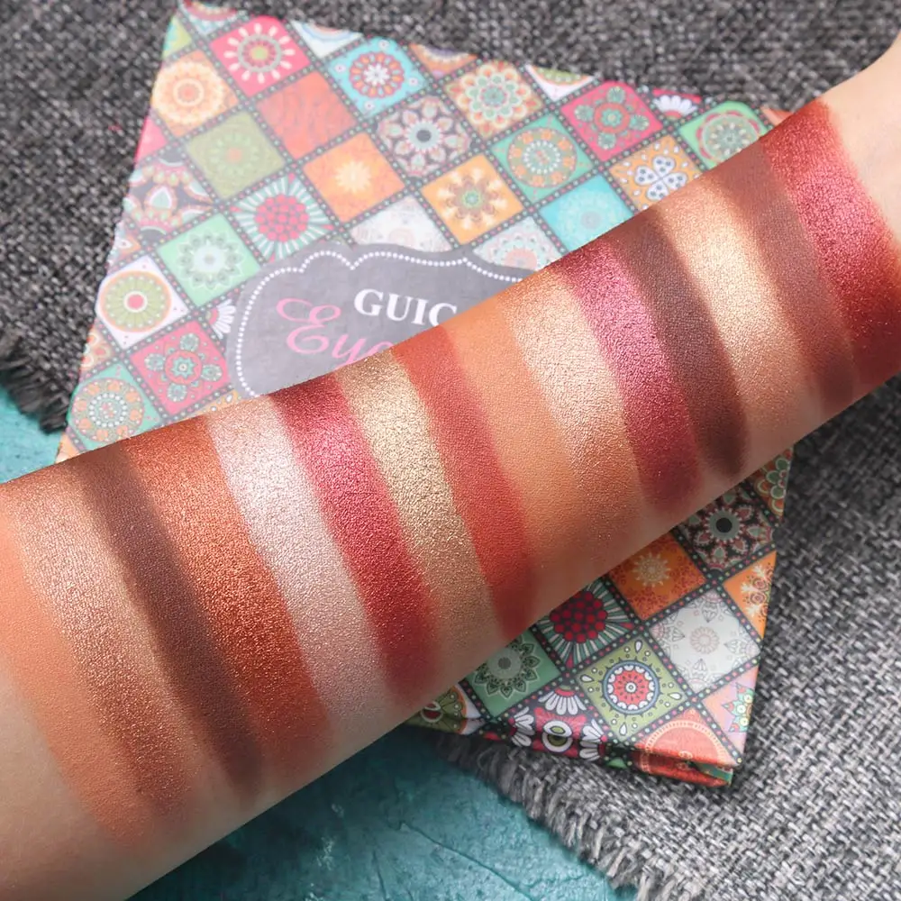 Тени для век pallete make up palette Магнитный персиковый матовый Пигмент прессованный