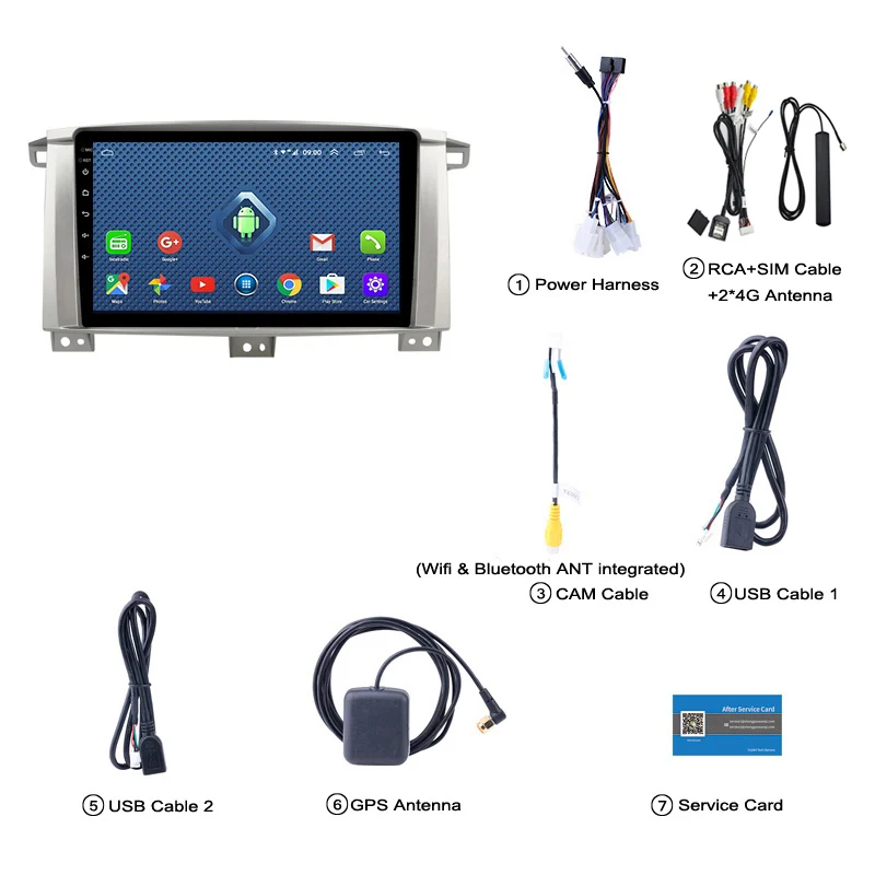 Option 2 4G Lte All Netcom 2G ram 32G rom автомобильный Радио плеер для Toyota Land cruiser 100 GX LC 100 Стерео Радио Навигация - Цвет: Option 2