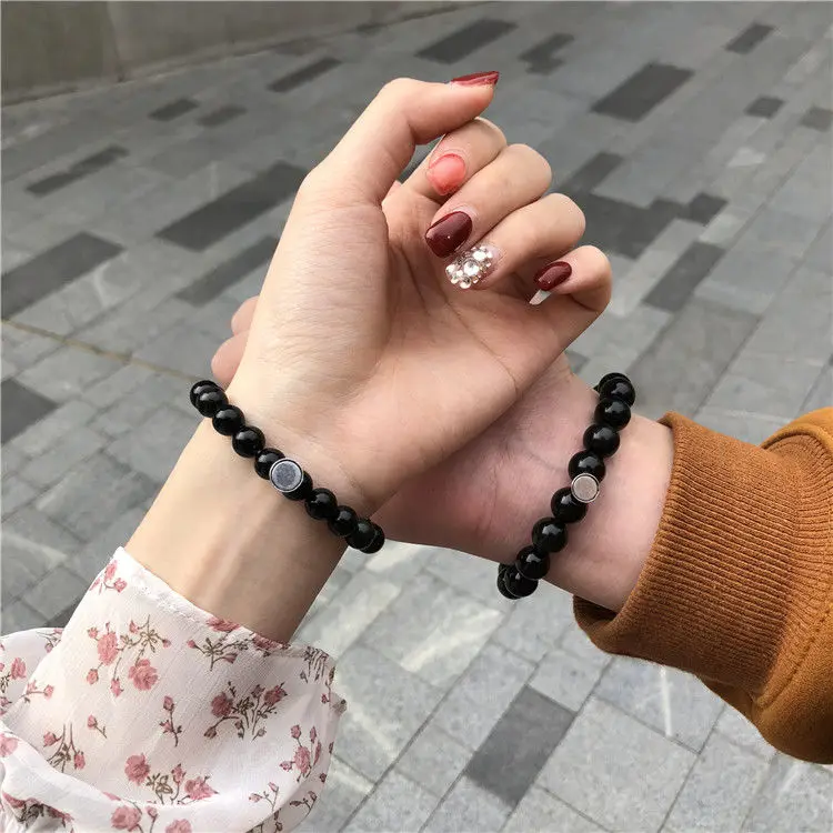 Couple magnetic force/Bracelet/beads/2019/natural stone/distance/bracelets for women men jewelry customized lover romantic gifts | Украшения